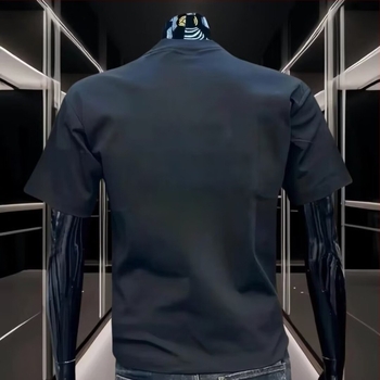 Ανδρικό βαμβακερό T‑shirt με εκτύπωση καρτούν, κοντό μανίκι, στρογγυλός λαιμός, καλοκαίρι 2025