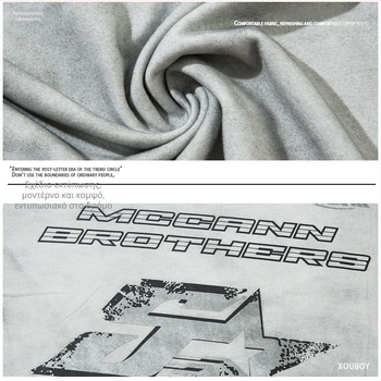 Αρχικό αμερικάνικο vintage μακρυμάνικο T‑shirt με εκτύπωση αστεριού και γραμμάτων, σχέδιο δύο μερών