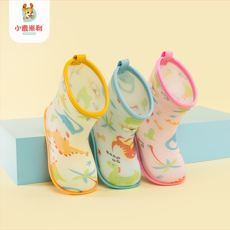 Παιδικές μπότες βροχής Millie the Fawn, PVC με εκτύπωση, μεσαίου ύψους μέχρι τη γάμπα, με αντιολισθητικές σόλες, για αγόρια και κορίτσια