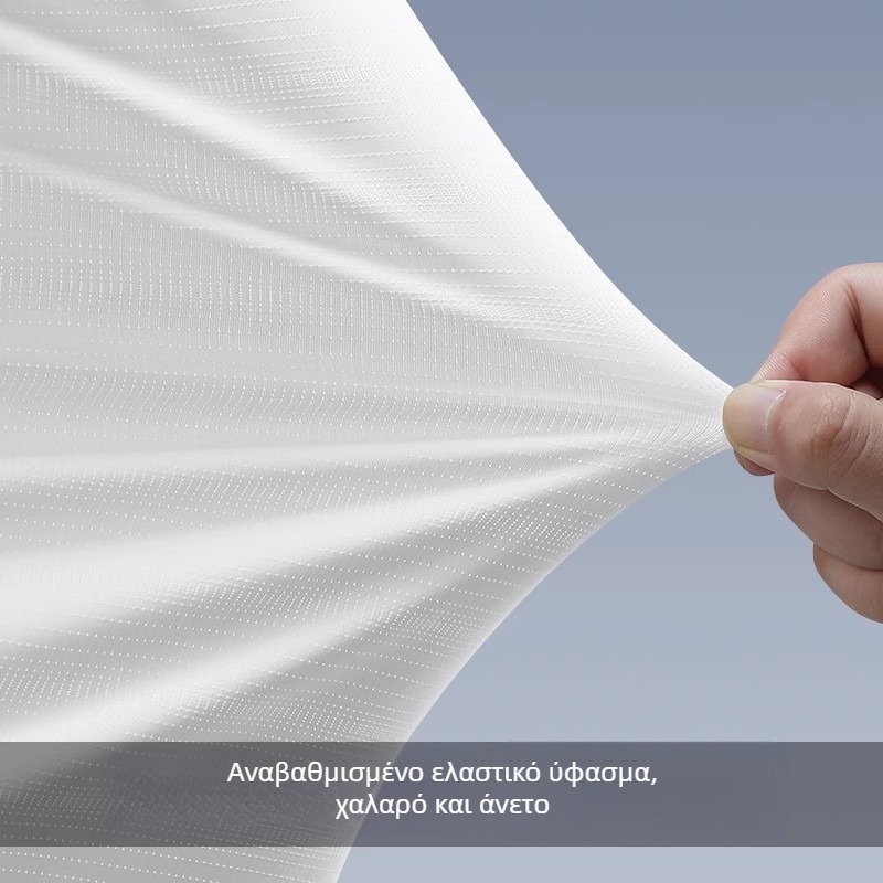Ανδρικό αθλητικό μπλουζάκι Ice Silk με γρήγορο στέγνωμα, λεπτή καλοκαιρινή κοντομάνικη, λευκό, διαπνέουσα μπλούζα προπόνησης