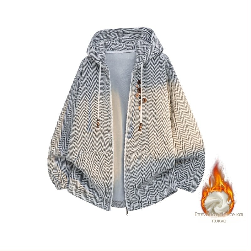 2026 Άνοιξη Ανδρικό Casual Hoodie Cardigan Φούτερ, Χαλαρή Γραμμή