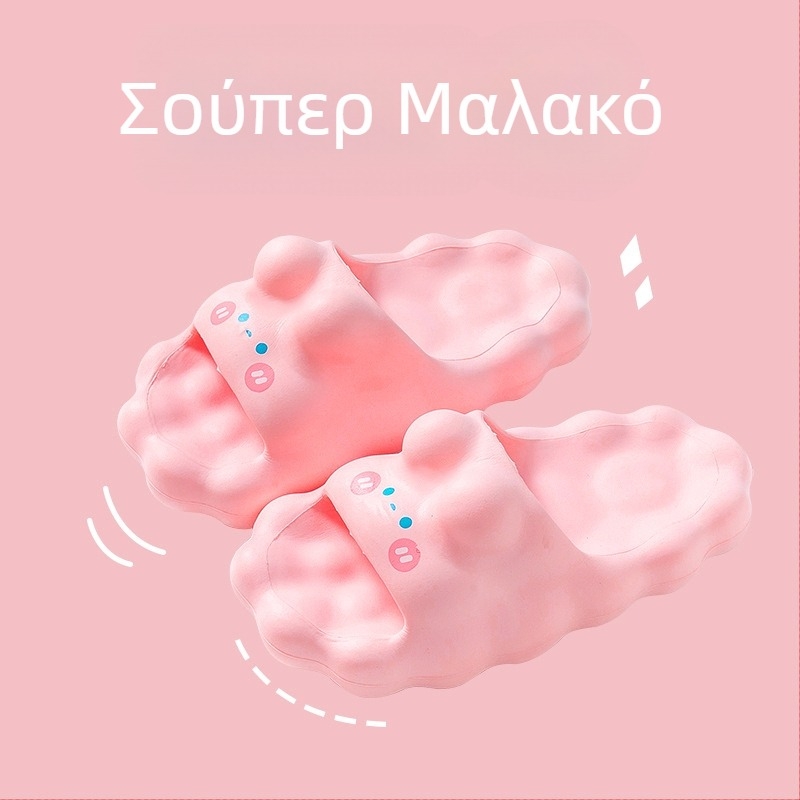 Γυναικείες slip-on σανδάλια με μαλακή σόλα, αντιολισθητικά, κατάλληλες για εσωτερική και εξωτερική χρήση, μοτίβο καρτούν