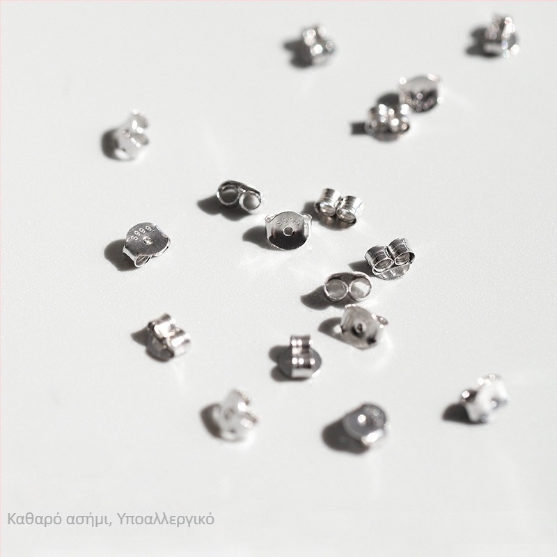 Difeng Jewelry – Ασημένια 999 με βύσματα αυτιού και καπάκια για τα αυτιά, κοσμηματικά εξαρτήματα