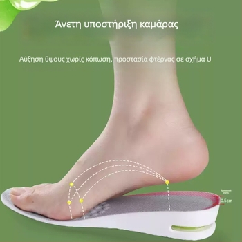 PVC αθλητικός πάτος με εσωτερική ανύψωση ύψους, αόρατος πάτος αύξησης ύψους, απορρόφηση κραδασμών, πλήρης πάτος για καθημερινή άνεση