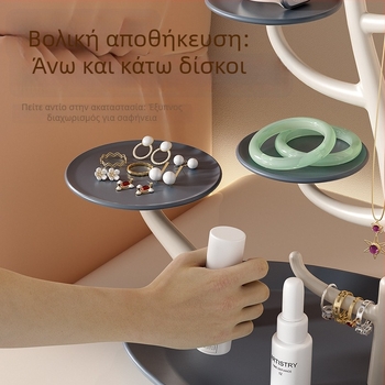 Πλαστικό δημιουργικό ράφι προβολής κοσμημάτων υψηλής ποιότητας για σκουλαρίκια, κολιέ, δαχτυλίδια, λαστιχάκια μαλλιών και κεφαλοδέτες, επιτραπέζια αποθήκευση, νέο μοντέλο