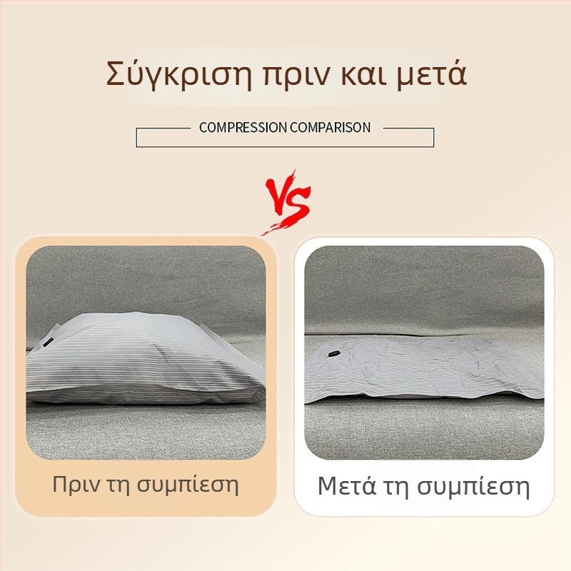 Χειροκυλιόμενη σακούλα κενού συμπίεσης, με παχύ ύφασμα, για ταξίδια και μετακομίσεις, αποθήκευση ρούχων