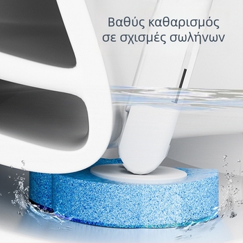 Μίας χρήσης βούρτσα τουαλέτας για οικιακή χρήση, επιτοίχια εγκατάσταση, με αντικαταστάσιμη κεφαλή βούρτσας