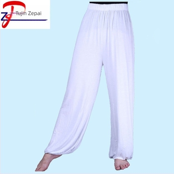 Modal παντελόνια Tai Chi – χαλαρή γραμμή lantern, αθλητικά παντελόνια για άνοιξη-καλοκαίρι, unisex, για πρωινή προπόνηση και παραστάσεις