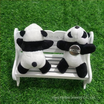 Γλυκό λούτρινο panda μπρελόκ, κρεμαστό για σακίδιο, πολυχρηστικό αξεσουάρ, δώρο γενεθλίων