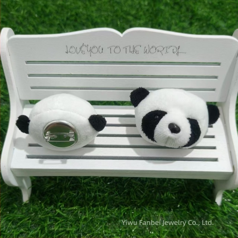 Γλυκό λούτρινο panda μπρελόκ, κρεμαστό για σακίδιο, πολυχρηστικό αξεσουάρ, δώρο γενεθλίων