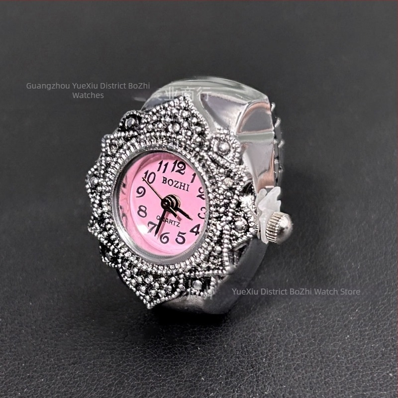 Ρολόι quartz για άνδρες και γυναίκες, μινιμαλιστική κυκλική κάσα από κράμα, μπρασελέ από ανοξείδωτο ατσάλι, μικρός καντράν κάτω από 20 mm, προσαρμοζόμενο