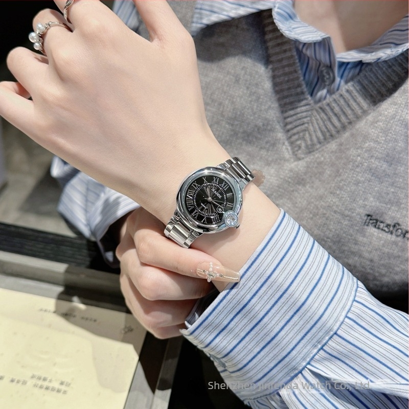 Gerandi Γυναικείο ρολόι Quartz H9780L-G — 35mm κυκλικός καντράν, 30m αδιάβροχο, μπράσελε από ανοξείδωτο ατσάλι, ορυκτό γυαλί, αναλογικός μηχανισμός, ημερολόγιο