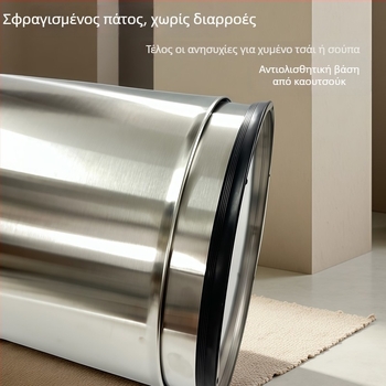 Aodo ανοξείδωτος κάδος απορριμμάτων, 12 L+, για εμπορική χρήση – ξενοδοχείο, σπίτι, κουζίνα, μπάνιο, γραφείο; ανθεκτικός στη φλόγα, πυρίμαχος, διπλού επιπέδου, KTV