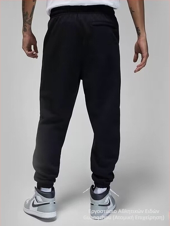 Ανδρικοί joggers από terry βαμβάκι, φαρδιά γραμμή, με κορδόνι στη μέση, μανσέτες στους αστραγάλους, άνοιξη-φθινοπωρο