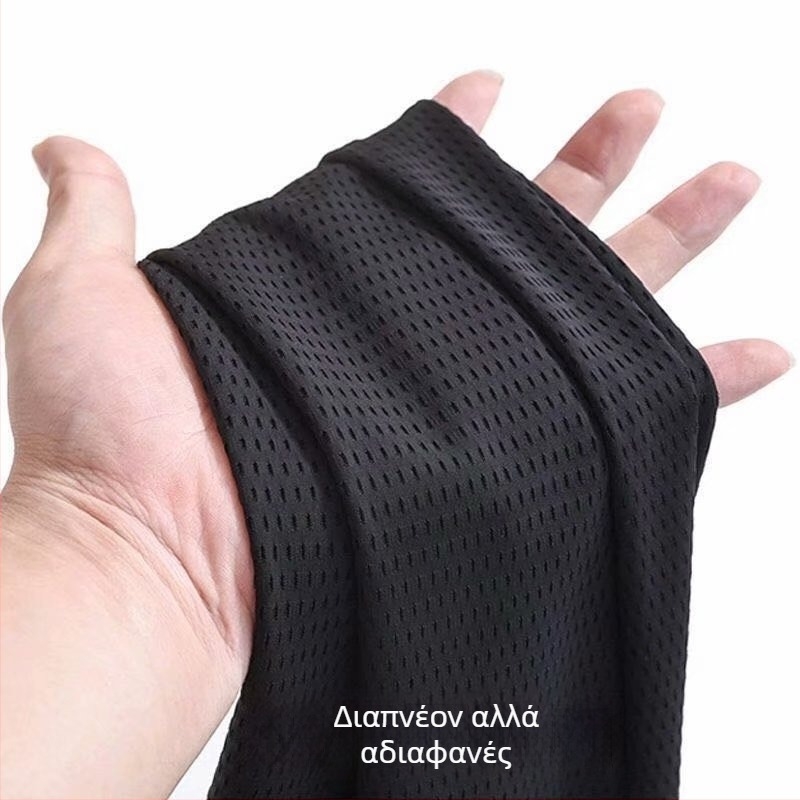 Ανδρικά καλοκαιρινά παντελόνια Ice Silk, αναπνεύσιμα με διχτυωτή ύφανση, μέχρι τον αστράγαλο, ελαφριά αθλητικά