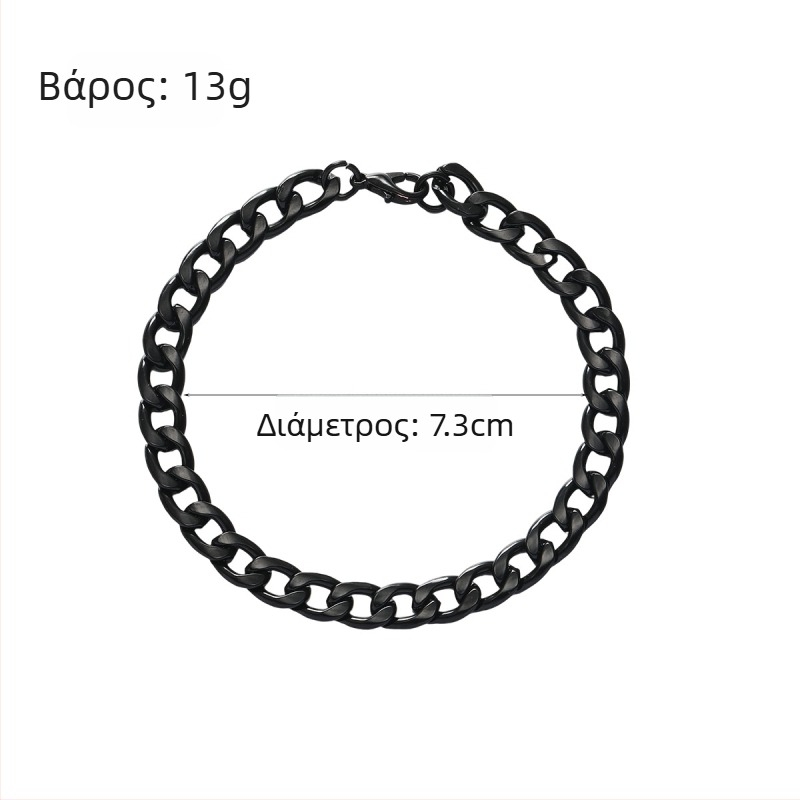 Unisex βραχιόλι από τιτάνιο ατσάλι, μη εξασθενίζει, υψηλής ποιότητας κοσμήματα με έμπνευση από χιπ-χοπ σε ρετρό στυλ