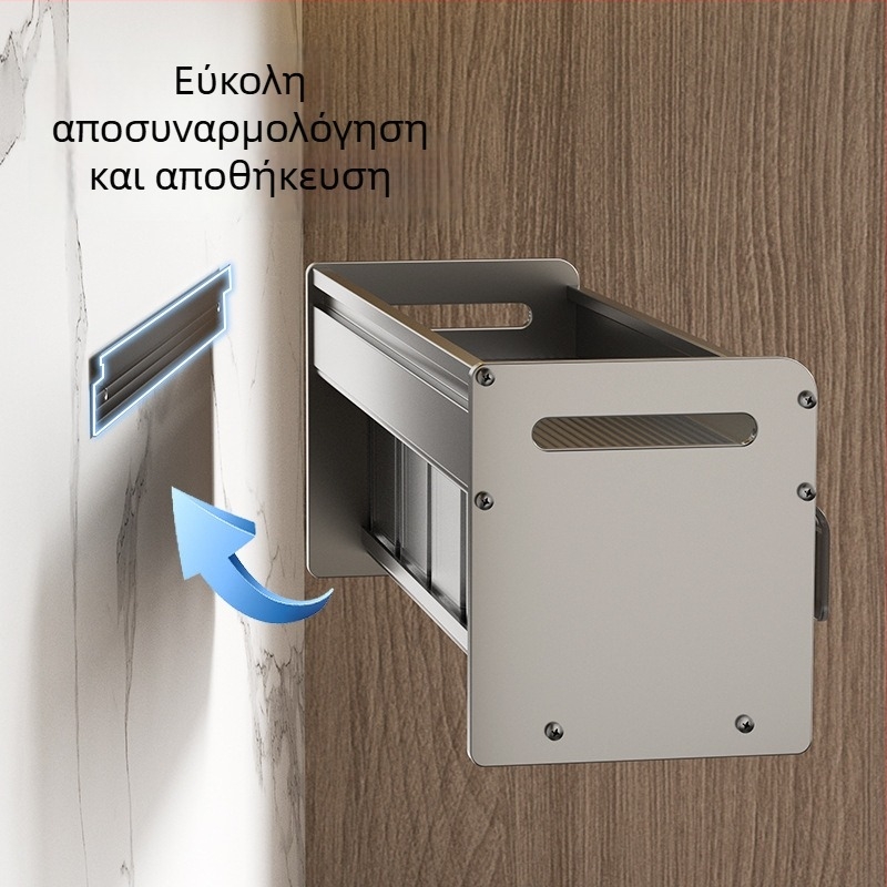 Ράφι μπαχαρικών τοίχου χωρίς διάτρηση – Πολυλειτουργικό σετ μπαχαρικών με βάζα