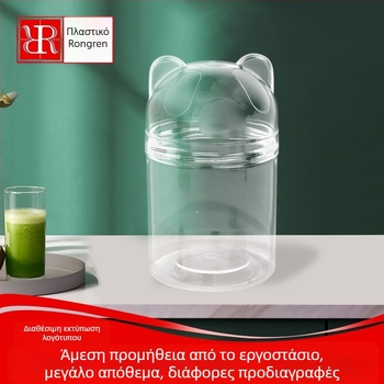 Διάφανο καπάκι PET με σχήμα γάτας με αυτιά, τροφίμων ποιότητας, παχύτερη σφράγιση για βάζα με αποξηραμένα δαμάσκηνα