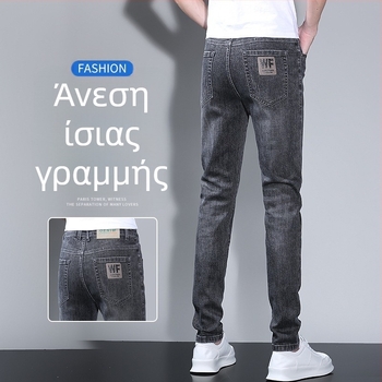 Ανδρικά τζιν με ίσια γραμμή, ελαφρύ denim, μεσαία μέση, 2025 άνοιξη-καλοκαίρι, πολλαπλών τσεπών