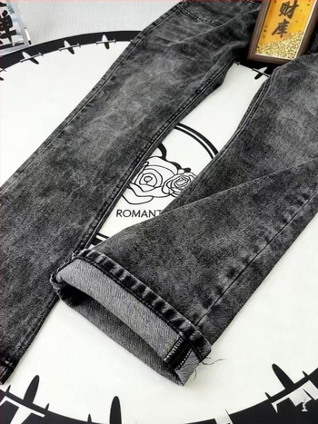 Ανδρικά τζιν από denim σε αμερικάνικο στυλ, χαλαρή ίσια γραμμή, vintage streetwear, 2026 άνοιξη-καλοκαίρι