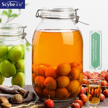 Scybe γυάλινο σφραγιζόμενο δοχείο αποθήκευσης, 3,2 L, με μέλι, κρασί από πράσινο δαμάσκηνο, γάλα σε σκόνη και καραμέλες