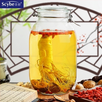 Scybe γυάλινο σφραγιζόμενο δοχείο αποθήκευσης, 3,2 L, με μέλι, κρασί από πράσινο δαμάσκηνο, γάλα σε σκόνη και καραμέλες