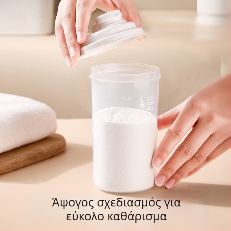 Σφραγιζόμενος δοχείο αποθήκευσης με βαθμολογία μέτρησης, δοχείο διανομής για οικιακή χρήση, δοχείο σκόνης σαπουνιού και λευκής ζάχαρης