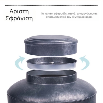 Κουτί τσαγιού, κυκλικό μεταλλικό δοχείο, 0,5 kg, μοντέλο 9150