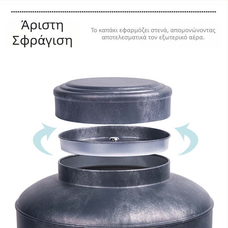 Κουτί τσαγιού, κυκλικό μεταλλικό δοχείο, 0,5 kg, μοντέλο 9150
