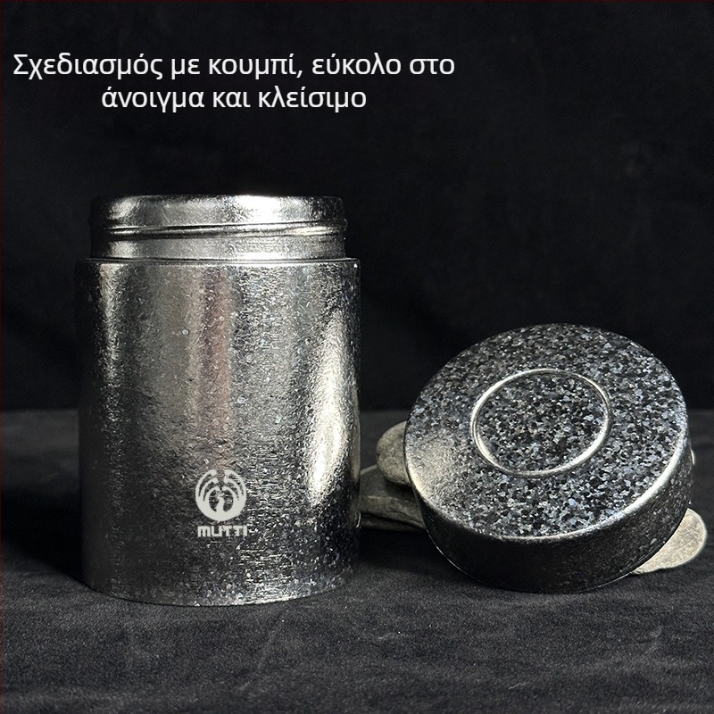 Δοχείο τσαγιού από καθαρό τιτάνιο, φορητό σφραγιζόμενο για ταξίδι και οικιακή αποθήκευση