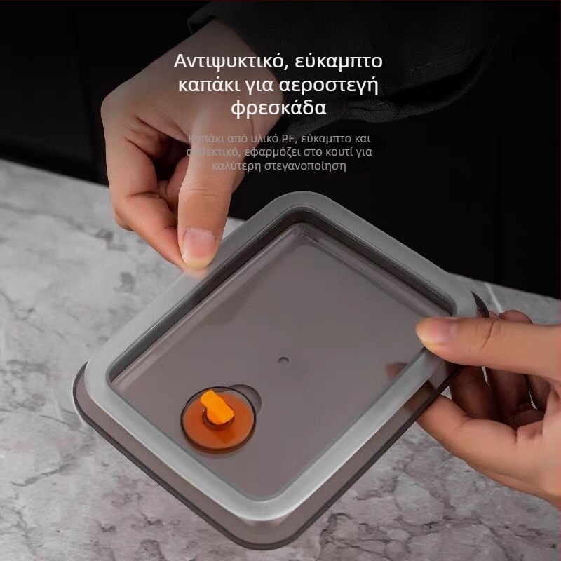 Ανοξείδωτο δοχείο αποθήκευσης τροφίμων, παχύτερο, σφραγιζόμενο για συντήρηση στο ψυγείο