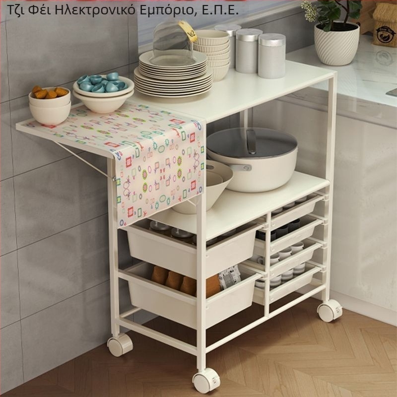 Ράφι φούρνου μικροκυμάτων για κουζίνα, κινητό ντουλάπι αποθήκευσης μικρών οικιακών συσκευών, επιφάνεια προετοιμασίας γευμάτων και κοπής λαχανικών