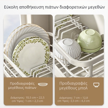 Ράφι κουζίνας για πιάτα και μπολ, πολυλειτουργικός αποθηκευτικός οργανωτής για μπολ και πιάτα, θήκη μαχαιροπήρουνων στον πάγκο, οργανωτής για μπολ και ξυλάκια φαγητού, οικιακή μονάδα αποθήκευσης