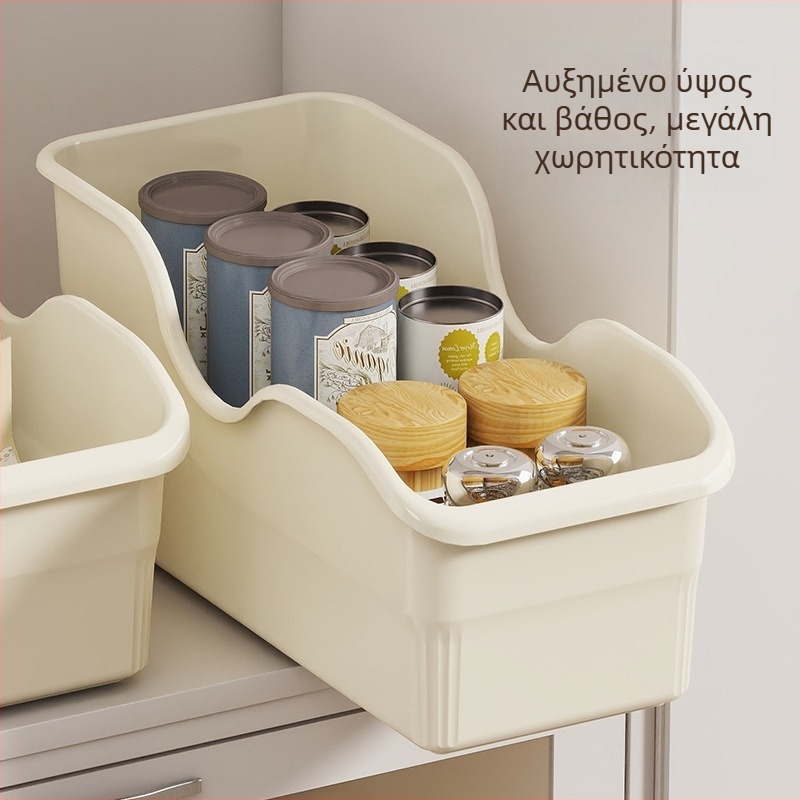 Κουτί αποθήκευσης ντουλαπιού με ροδάκια στο κάτω μέρος, μεγάλης χωρητικότητας, ανοιχτό σχέδιο οργάνωσης για κουζίνα και σπίτι