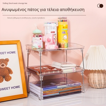 Διαφανής ακρυλικός ράφι αποθήκευσης για κουζίνα, επιτραπέζιος οργανωτής, αναδιπλούμενος