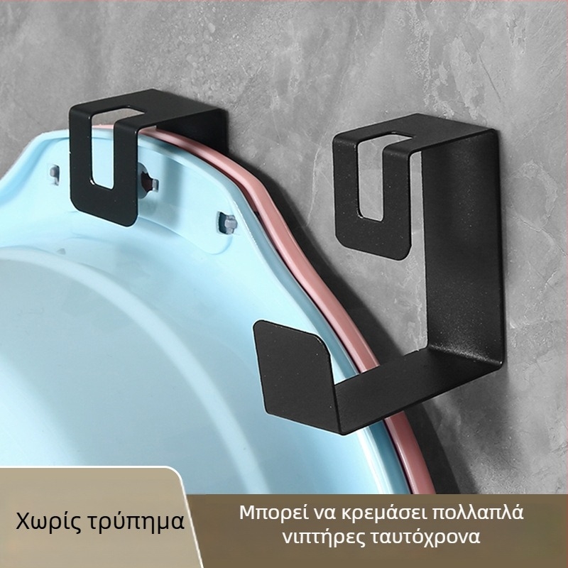 Τοίχο χωρίς διάτρηση: κρεμάστρα για νεροχύτη και ράφι μπάνιου με ισχυρή κόλλα, από ανοξείδωτο χάλυβα, για αποθήκευση κουζίνας και δίσκων κοπής