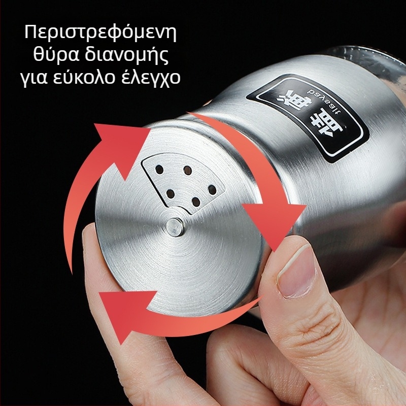 Γυάλινο βάζο μπαχαρικών για αλάτι, πιπέρι και άλλα καρυκεύματα – κουζίνα με κομψό στυλ και καπάκι