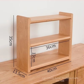 Διόροφο ράφι αποθήκευσης από μασίφ ξύλο, επιτραπέζιο ράφι για σετ τσαγιού και κούπες, ράφι για μπαχαρικά, ρετρό στυλ