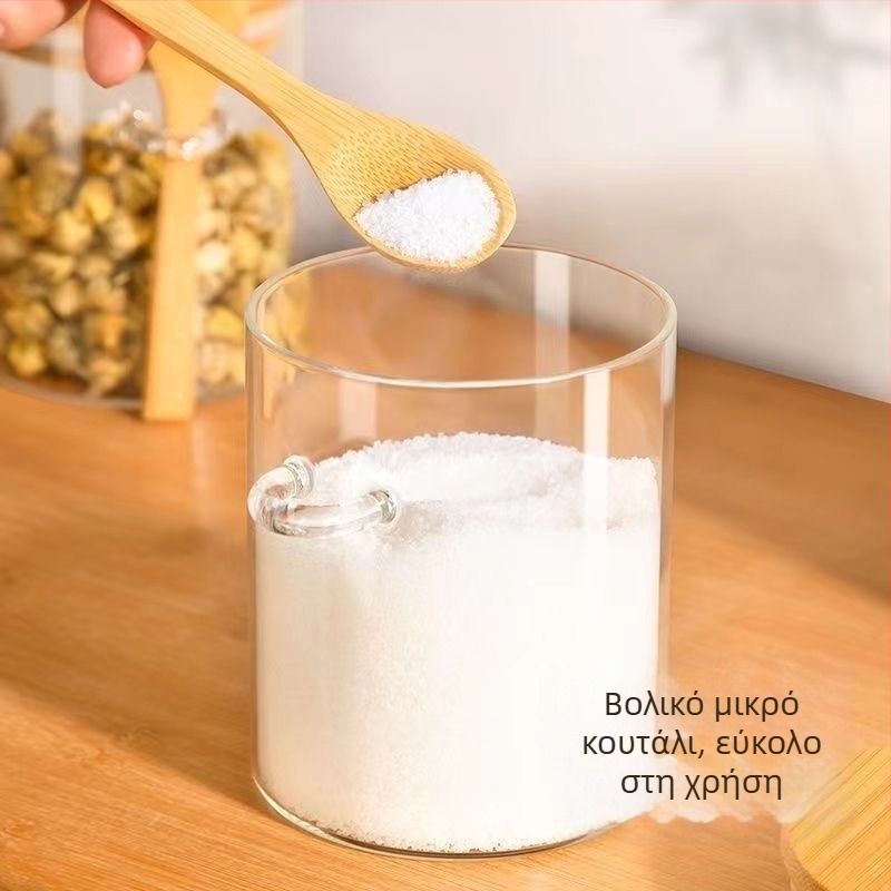 Γυάλινο βάζο αποθήκευσης τσαγιού, ζάχαρης και αλατιού, σφραγιζόμενο, φορητό, 1200 ml