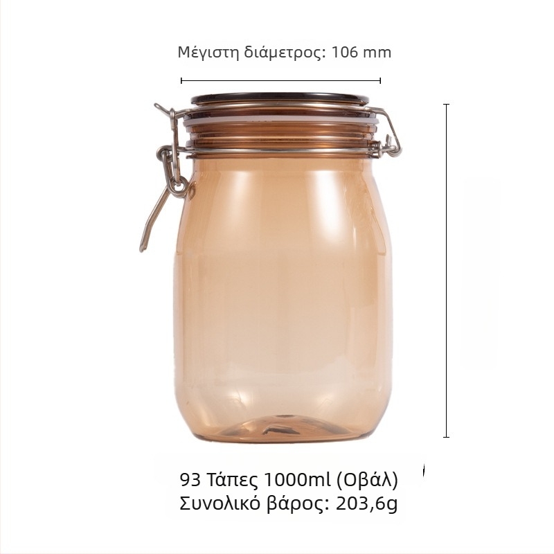 Οβάλ φιάλη 1000 ml για μάσκα προσώπου από κινεζική παραδοσιακή ιατρική, διαφανές πλαστικό βάζο με κούμπωμα