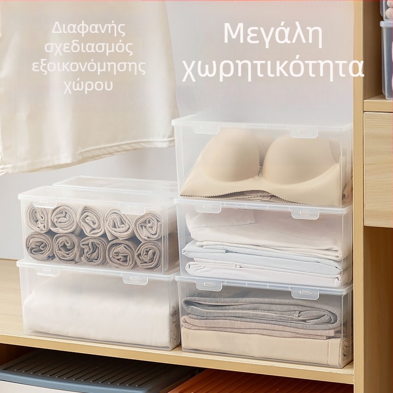 Πολυλειτουργικό διαφανές κουτί αποθήκευσης ρούχων, παιχνιδιών και μικροαντικειμένων — ενισχυμένο, εξαιρετικά μεγάλο μέγεθος για ρούχα και βιβλία