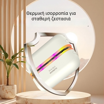 Πολύχρωμος μαγνητικός θερμαντήρας χεριών, επαναφορτιζόμενος, διαχωριζόμενος τύπος 2-in-1, επτάχρωμα φώτα, αυτοθερμαινόμενη συσκευή, δώρο για κορίτσια