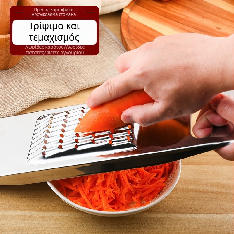 Ανοξείδωτος τρίφτης λαχανικών για αγγουράκια и άλλα λαχανικά — πολυχρηστικό εργαλείο για πατάτες και ραπανάκια