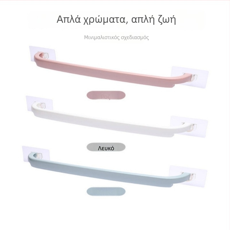 Ράφι πετσετών χωρίς διάτρηση για μπάνιο και κουζίνα, κρεμάστρα και θήκη παντόφλες