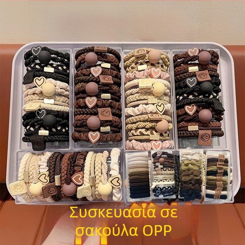 Μείγμα ελαστικών λαστιχίων μαλλιών με υψηλή ελαστικότητα — ανθεκτικά, απλά και κομψά για υψηλή αλογοουρά με φιόγκο