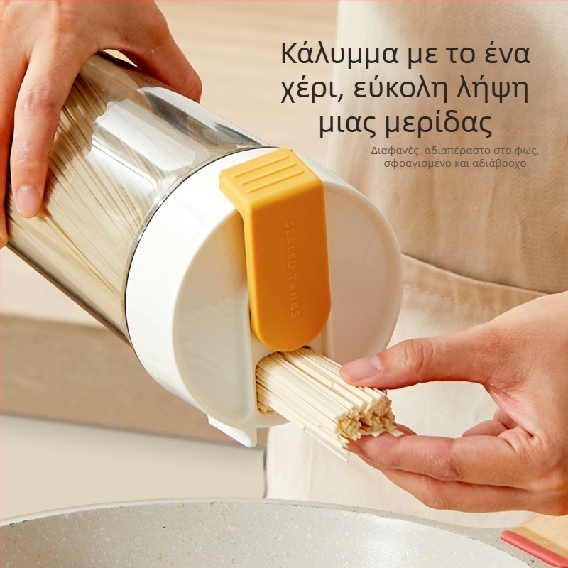 Κουτί αποθήκευσης μακαρονιών, σφραγισμένο δοχείο για ζυμαρικά, 800–1000 ml, για ξηρά τρόφιμα, τσάι και δημητριακά