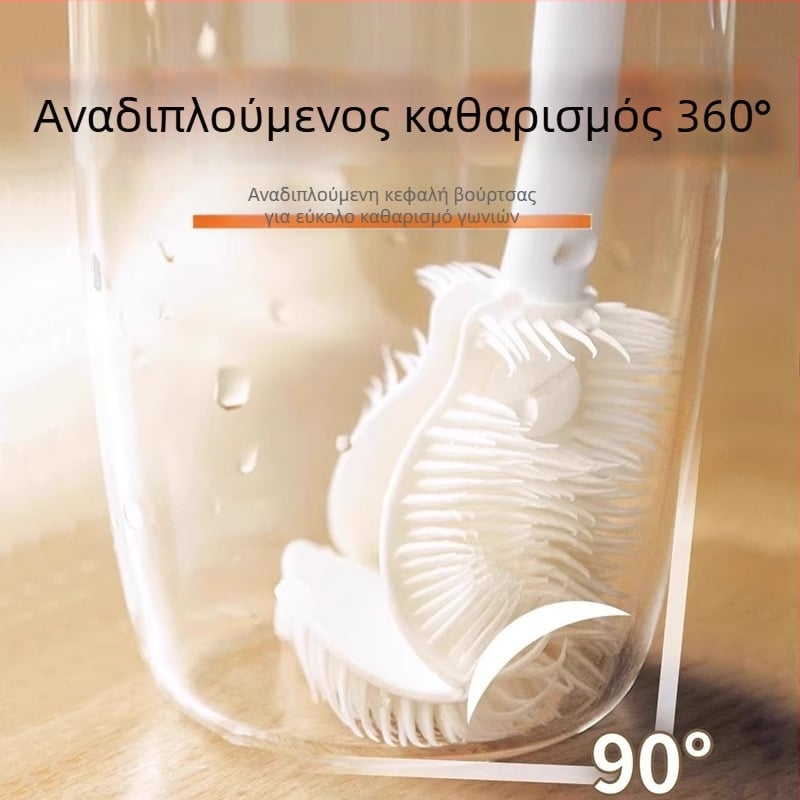 Πινέλο σιλικόνης για ποτήρια με μακριά λαβή – καθαρισμός ποτηριών, μπουκαλιών και μονωμένων ποτηριών