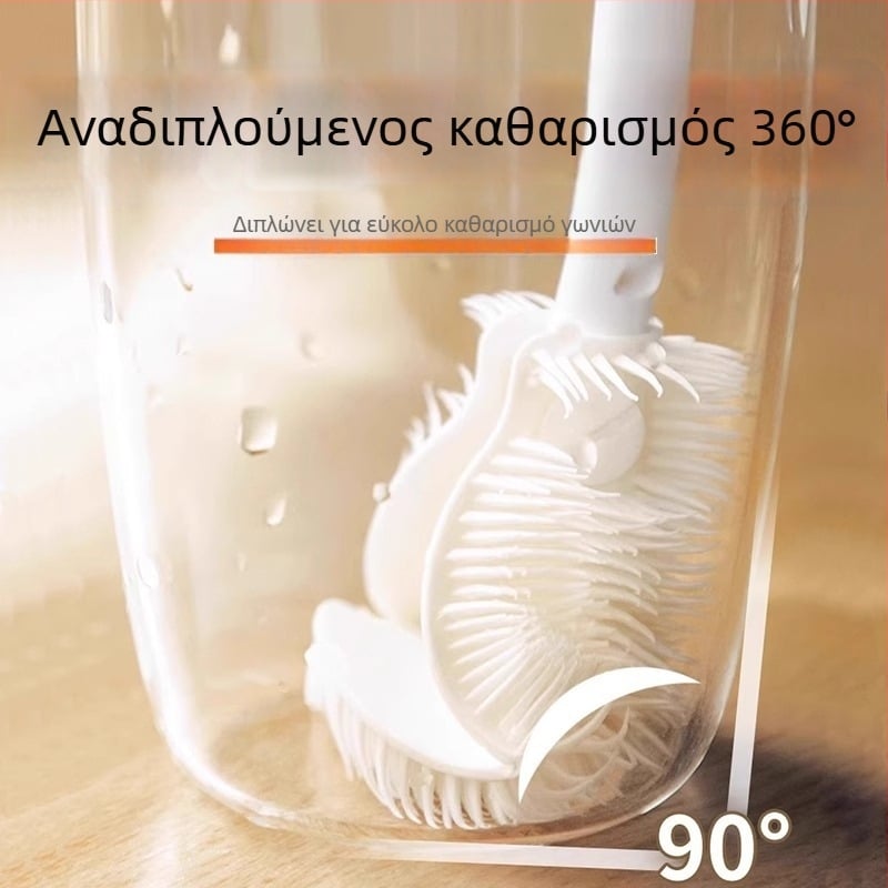 Πινέλο σιλικόνης για ποτήρια με μακριά λαβή – καθαρισμός ποτηριών, μπουκαλιών και μονωμένων ποτηριών