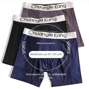 Ανδρικά boxer shorts από Ice Silk mesh με επιμήκυνση 11 cm, αντιτριβή, διαπνέοντα για τέσσερις εποχές, κατάλληλα για γυμναστήριο και τρέξιμο