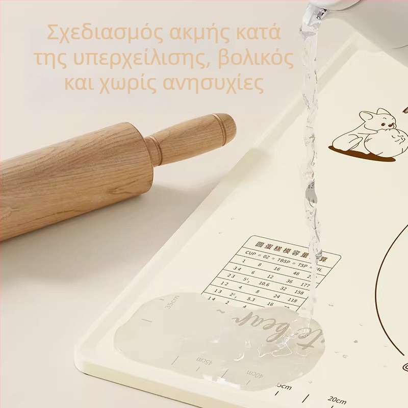 Ματ ζύμης από σιλικόνη, κατάλληλο για τρόφιμα, παχύτερη αντιολισθητική επιφάνεια για ζύμωση και άνοιγμα ζύμης, οικιακό εργαλείο αρτοποιίας
